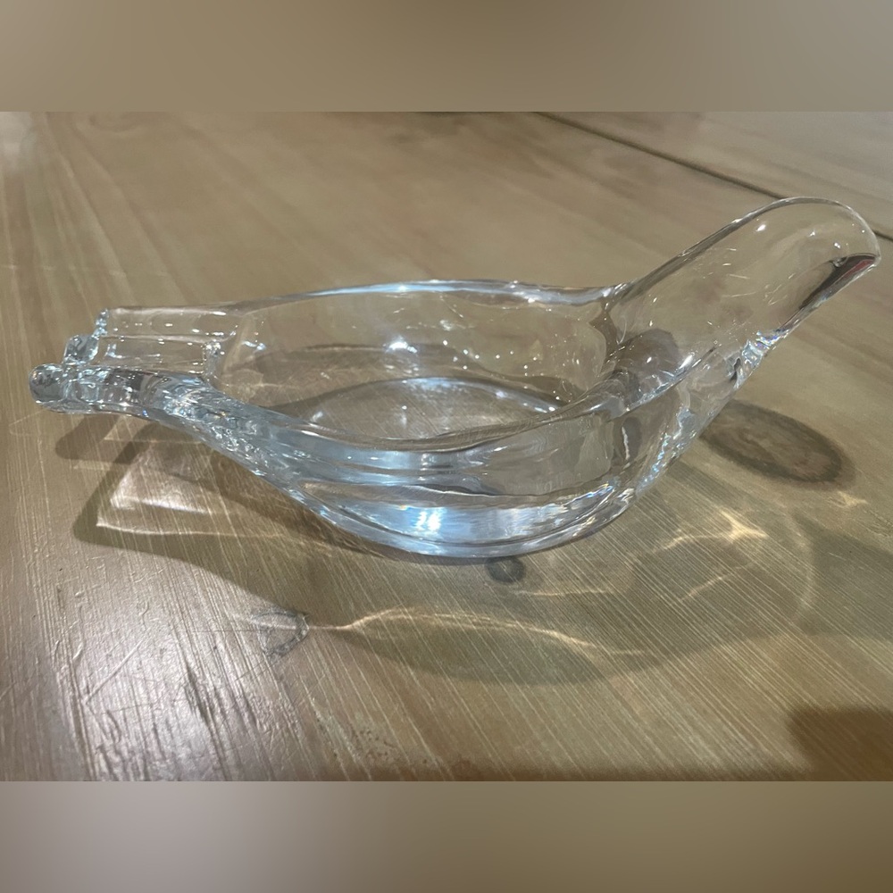 MCM glass dove ashtray